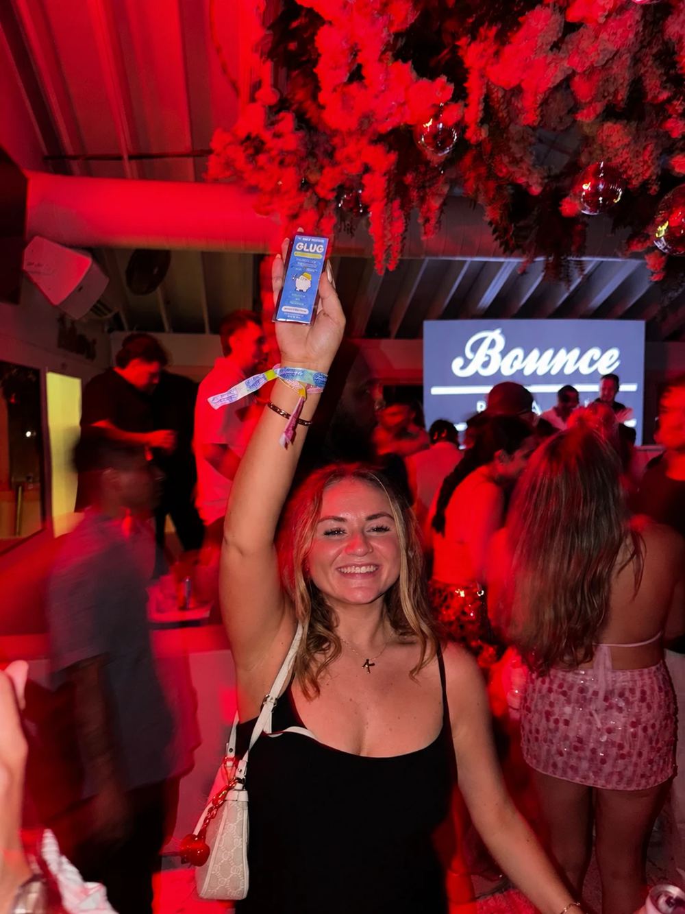 Friends out with Glug at the club