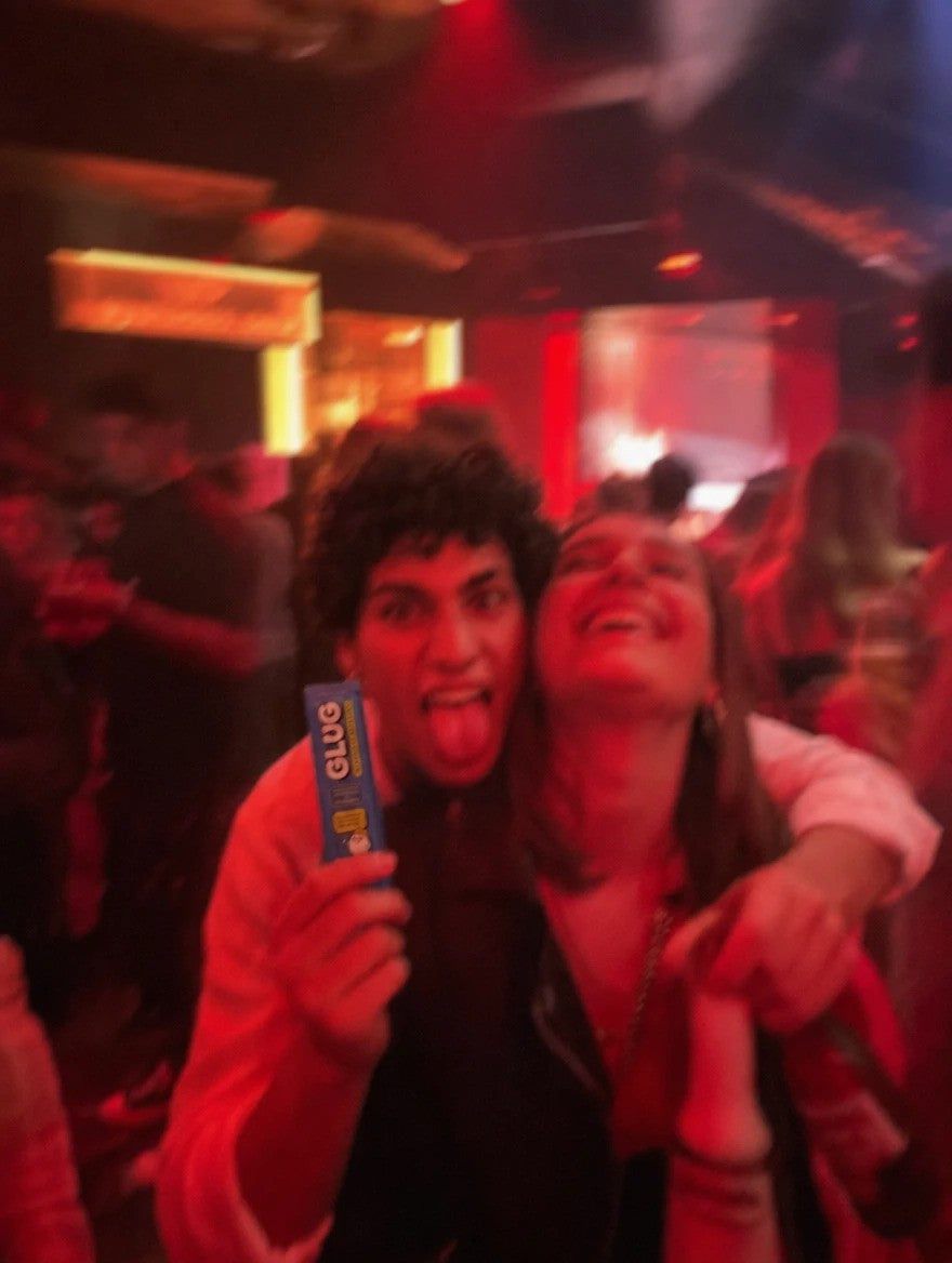 Friends out with Glug at the club